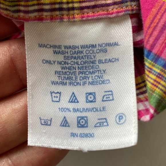 Lands' End Men's Pink Plaid Long‎ Sleeve Button-Up Shirt Large Western Preppy - Picture 7 of 12